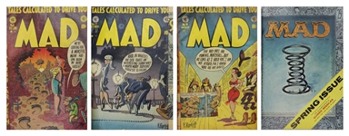 63 Issues of ''Mad'' Magazines From Issue #7 in 1953 to Issue #69 in 1962,  Bound in Four Volumes -- Also Includes the Sole Two Issues of ''Trump'' Magazine Published by Hugh Hefner in 1957